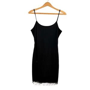 Vintage Georgette Women Dress Size Small Sequined USA Made Date Night Party LBD